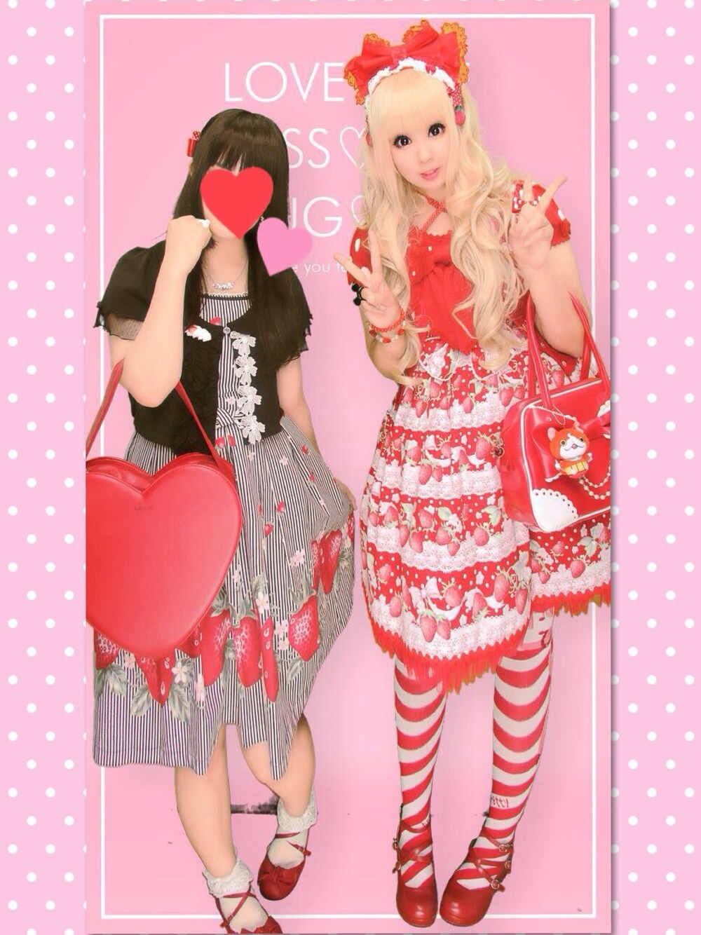 「いちごミルフィーユOP（ワンピース、レッド系）」を使った、もちあささん（レディース・163cm）の夏コーディネートの1枚目の写真