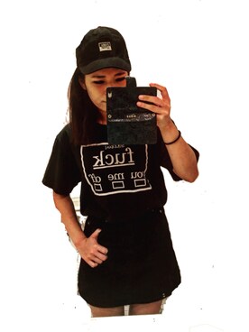 「styleicontokyoのアイテム（Tシャツ/カットソー、ブラック系）」を使った、tsuguさん（レディース・155cm）の夏コーディネート