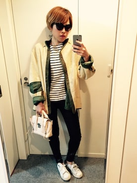 「Ann DEMEULEMEESTER（アンドゥムルメステール）のアイテム（ジャケット/アウター）」を使った、chie    さん（レディース・165cm）の秋コーディネート