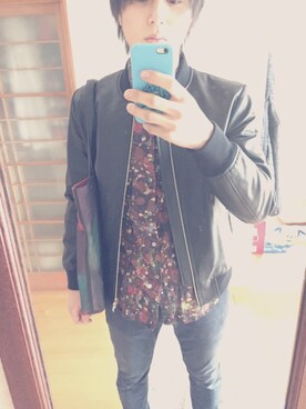 「Paul Smith（ポールスミス）のアイテム（MA-1）」を使った、かずさん（メンズ・175cm）の冬コーディネート