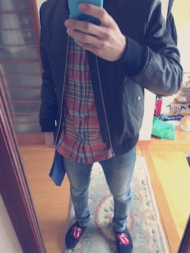 「Paul Smith（ポールスミス）のアイテム（MA-1）」を使った、かずさん（メンズ・175cm）の冬コーディネート