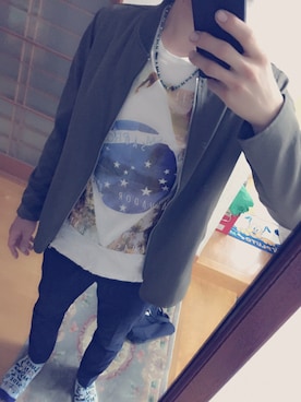 「SENSE OF PLACE by URBAN RESEARCH（センスオブプレイスバイアーバンリサーチ）のアイテム（ナイロンジャケット）」を使った、かずさん（メンズ・175cm）の夏コーディネート