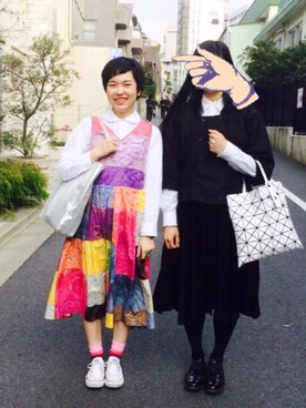 「tricot COMME des GARCONS（トリココムデギャルソン）のアイテム（ワンピース）」を使った、おはるさん（レディース・153cm）の冬コーディネート
