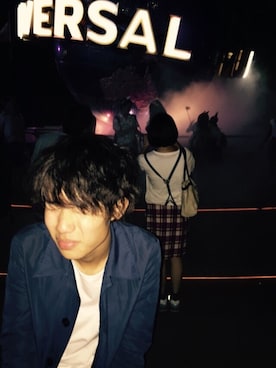 「アイテム（ステンカラーコート）」を使った、堀池崇司さん（メンズ・170cm・10代）の秋コーディネート