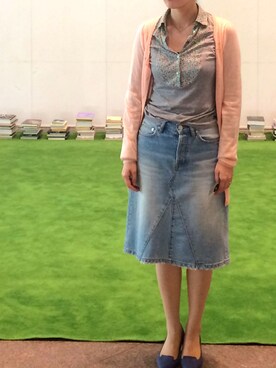 「Marc by Marc Jacobs（マークバイマークジェイコブス）のアイテム（スカート）」を使った、しゅうさん（レディース・163cm）の春コーディネート