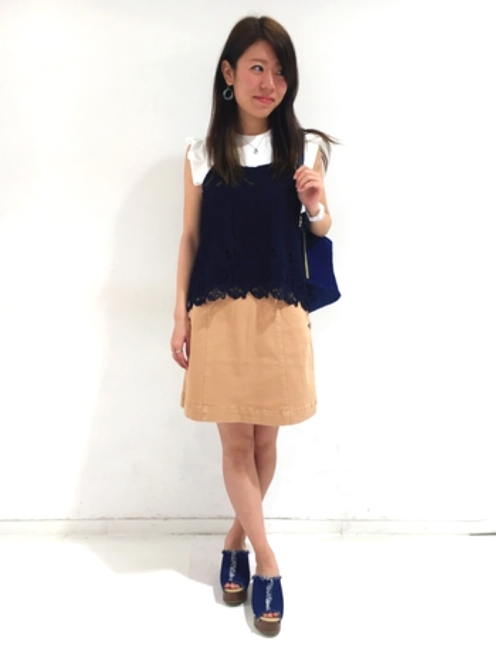 「PAGEBOYのアイテム（キャミソール、その他）」を使った、っちさん（レディース・158cm）の春コーディネートの1枚目の写真