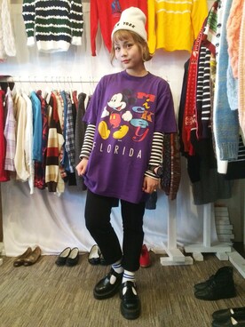 「アイテム（アナログ腕時計、ピンク系）」を使った、fumiさん（レディース・150cm）の春コーディネート