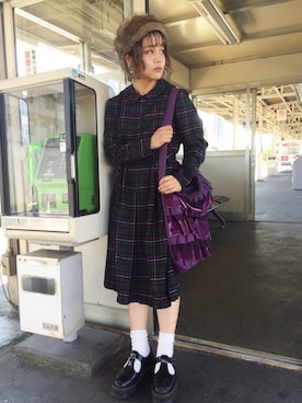 「H&M（エイチ・アンド・エム）のアイテム（帽子）」を使った、fumiさん（レディース・151cm）の秋コーディネート