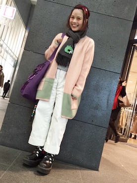 「Happy Socks（ハッピーソックス）のアイテム」を使った、fumiさん（レディース・151cm）の秋コーディネート