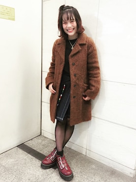 「A.P.C.（アーペーセー）のアイテム（ジャケット/アウター）」を使った、fumiさん（レディース・151cm）の冬コーディネート