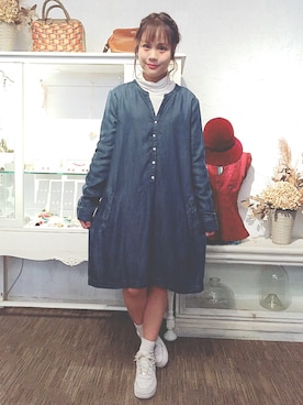 「UNIQLO（ユニクロ）のアイテム（その他トップス）」を使った、fumiさん（レディース・151cm）の春コーディネート