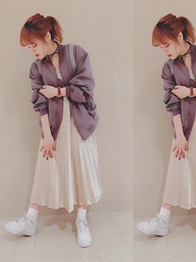 「BUBBLES（バブルス）のアイテム」を使った、fumiさん（レディース・151cm）の春コーディネート