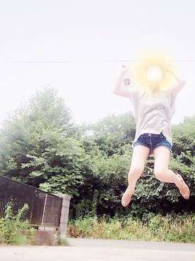 「海スタイル」｜「アイテム（帽子）」を使った、mi◡̈♥︎さん（レディース・158cm）の夏コーディネート