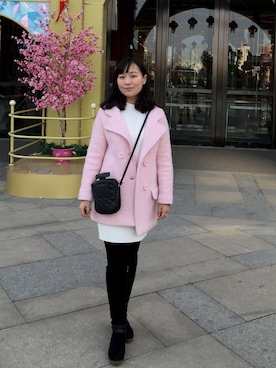 「YSL（ワイエスエル）のアイテム（メイクアップ）」を使った、燃烧吧少女さん（レディース・158cm）の冬コーディネート