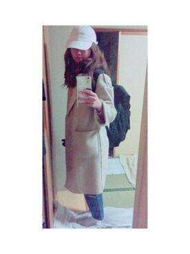 「アイテム（ムートンコート）」を使った、くろさん（レディース・162cm・20代）の冬コーディネート