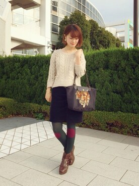 kayaさん（レディース・158cm）の冬コーディネート