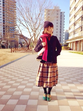 kayaさん（レディース・158cm）の冬コーディネート