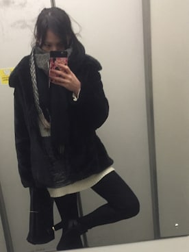 「RESEXXY（リゼクシー）のアイテム（財布/小物）」を使った、RIOさん（レディース・161cm）の冬コーディネート