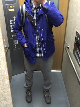 「WEGO（ウィゴー）のアイテム（マウンテンパーカー）」を使った、バンバンさん（メンズ・170cm）の春コーディネート