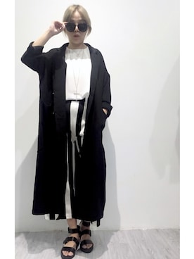 「CROSS（クロス）のアイテム（ジャケット/アウター）」を使った、許蔓さん（レディース・160cm）の秋コーディネート