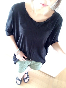 「TEVAサンダル」｜♡ha♡さん（レディース・155cm）の夏コーディネート
