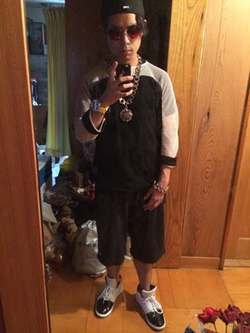 「blackmeans（ブラックミーンズ）のアイテム（トップス）」を使った、daiさん（メンズ・175cm）の秋コーディネート