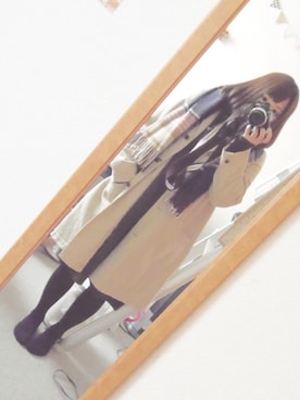 「サマンサ モスモス(Samansa Mos2)」｜「アイテム（チェスターコート）」を使った、みきさん（レディース・151cm）の冬コーディネート