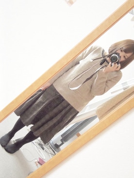 「サマンサ モスモス(Samansa Mos2)」｜「アイテム（チェスターコート）」を使った、みきさん（レディース・151cm）の冬コーディネート