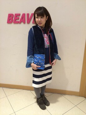 「横尾忠則」｜もぎさん（レディース・153cm）の冬コーディネート