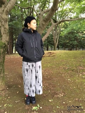 「MANASTASH（マナスタッシュ）のアイテム（MA-1）」を使った、もぎさん（レディース・153cm）の冬コーディネート