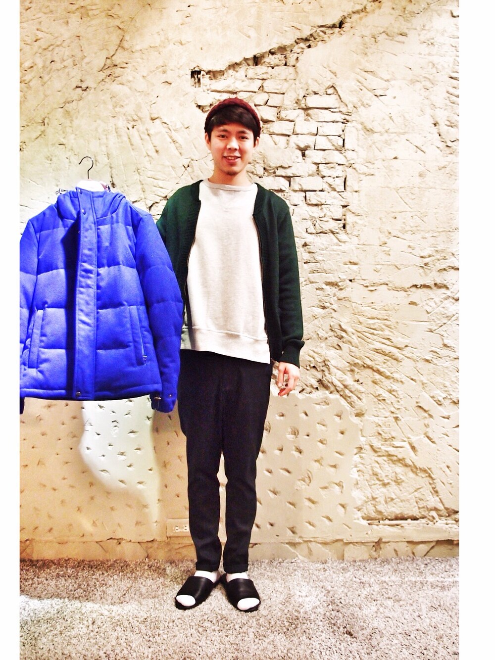 「life style、Bruce、hola」｜「plain-meのアイテム（ミリタリージャケット、グリーン系）」を使った、Bruceさん（メンズ・177cm）の冬コーディネートの1枚目の写真