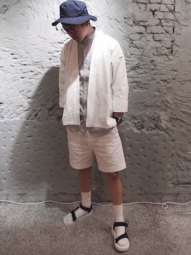 「plain-me（プレインミー）のアイテム」を使った、Bruceさん（メンズ・177cm）の春コーディネート