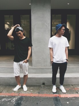 「Bread & Boxersのアイテム」を使った、Bruceさん（メンズ・177cm）の夏コーディネート