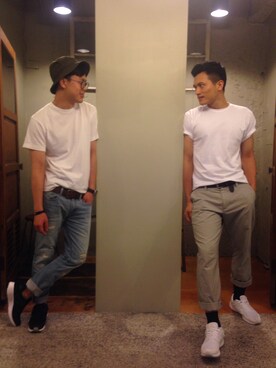 「Bread & Boxersのアイテム」を使った、Bruceさん（メンズ・177cm）の夏コーディネート