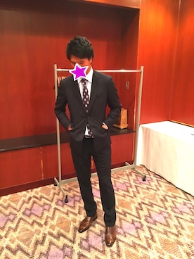 「水玉」｜「アイテム（フォーマルスーツ/小物）」を使った、Ryuichi さん（メンズ・178cm）の夏コーディネート