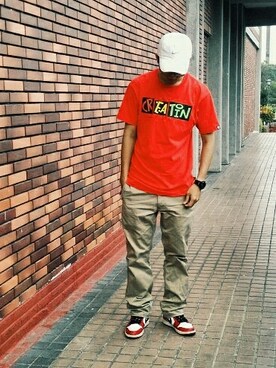 「Creation（クリエーション）のアイテム」を使った、劉晉志さん（メンズ・180cm）の秋コーディネート