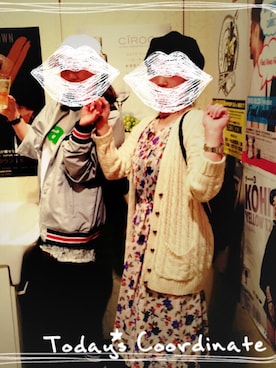 「Ray BEAMS（レイビームス）のアイテム（ムートンコート）」を使った、Nappaさん（レディース・153cm）の冬コーディネート