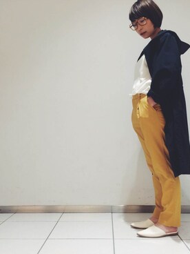 「ADAM ET ROPE'（アダムエロペ）のアイテム（モッズコート）」を使った、takagiさん（レディース・156cm）の春コーディネート
