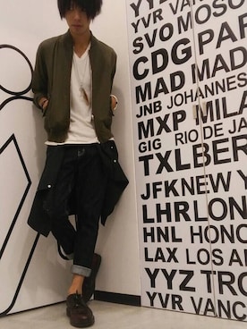 「ノーカラージャケット」｜Naoさん（メンズ・182cm）の秋コーディネート