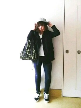 「Burner（バーナー）のアイテム（キャップ）」を使った、nさん（レディース・157cm）の秋コーディネート