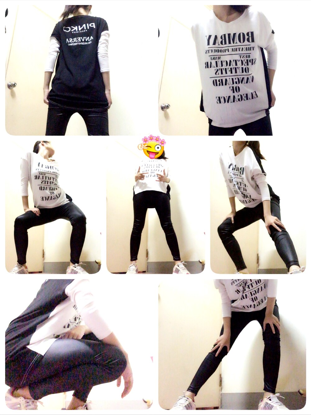 「だんすの練習」｜「長島outletのアイテム（Tシャツ/カットソー、ホワイト系）」を使った、Neliaさん（レディース・166cm）の秋コーディネートの1枚目の写真
