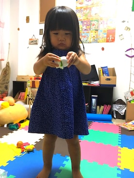 「ガラワンピース」｜KYAHAIISANNさん（キッズ・80cm）の夏コーディネート