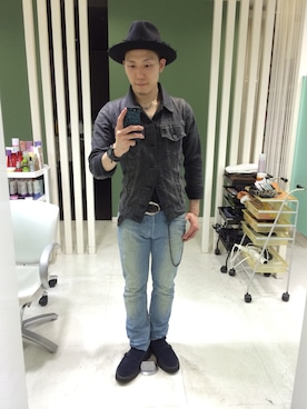 「Dior」｜「アイテム（デニムジャケット）」を使った、長野晃宏さん（メンズ・165cm）の夏コーディネート