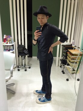 「ATTACHMENT（アタッチメント）のアイテム（財布/小物）」を使った、長野晃宏さん（メンズ・165cm）の夏コーディネート
