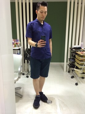 「KIDS LOVE GAITE」｜「アイテム（その他シューズ）」を使った、長野晃宏さん（メンズ・165cm）の秋コーディネート
