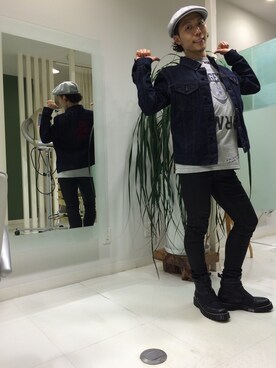 「ART COMES FIRST（アートカムズファースト）のアイテム（ジャケット/アウター）」を使った、長野晃宏さん（メンズ・165cm）の秋コーディネート