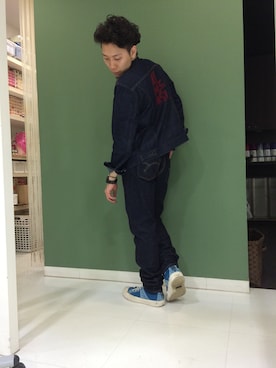 「ART COMES FIRST（アートカムズファースト）のアイテム（ジャケット/アウター）」を使った、長野晃宏さん（メンズ・165cm）の春コーディネート