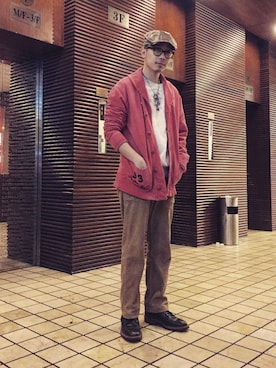 「RRL（ダブル アール エル）のアイテム（アンサンブル）」を使った、高调晖儿さん（メンズ・173cm）の冬コーディネート