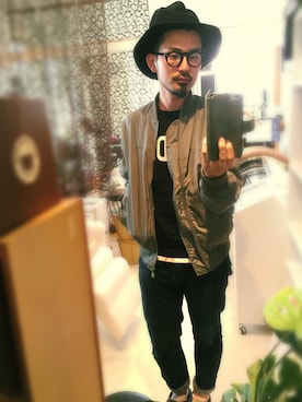 「アイテム（ブルゾン）」を使った、higekawaさん（メンズ・172cm）の冬コーディネート