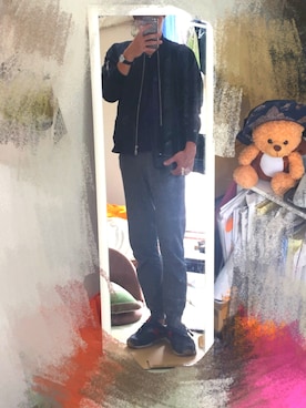 「アイテム（MA-1）」を使った、KENTさん（メンズ・177cm・20代）の秋コーディネート